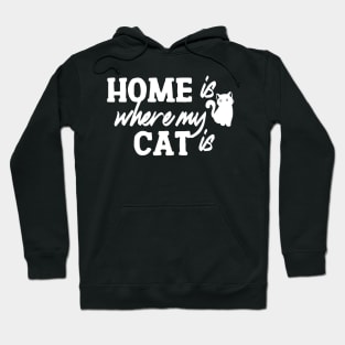 Cat Home White Hoodie